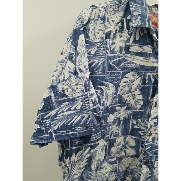 RJC Hawaiian Shirt Mens Short Sleeve‎ Button Up Floral XL - Picture 4 of 6